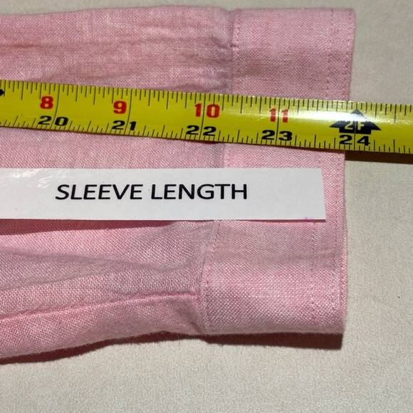 Susan Graver Womens Linen LongSleeve Tunic Button Up Shirt 2X Breathable Coastal - Picture 6 of 7